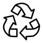 Hakkımızda recycling symbol outline icon